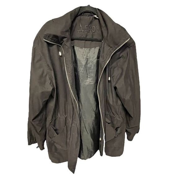 Aeros by Kirsten Blake ~ Black Parka Jacket w/ Hood ~ size XL - Picture 1 of 11